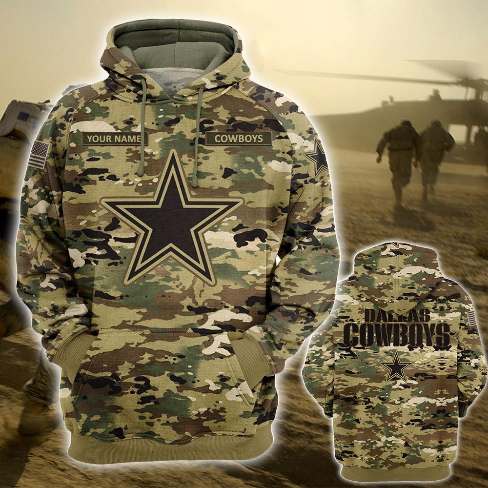 09-Dallas Cowboys-Hunting camo style-3D Hoodie,T-Shirt, Sweatshirt,  Zipper-V3 - Winxmerch