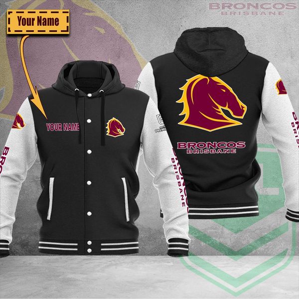 Brisbane Broncos Leather Bomber Jacket • Kybershop