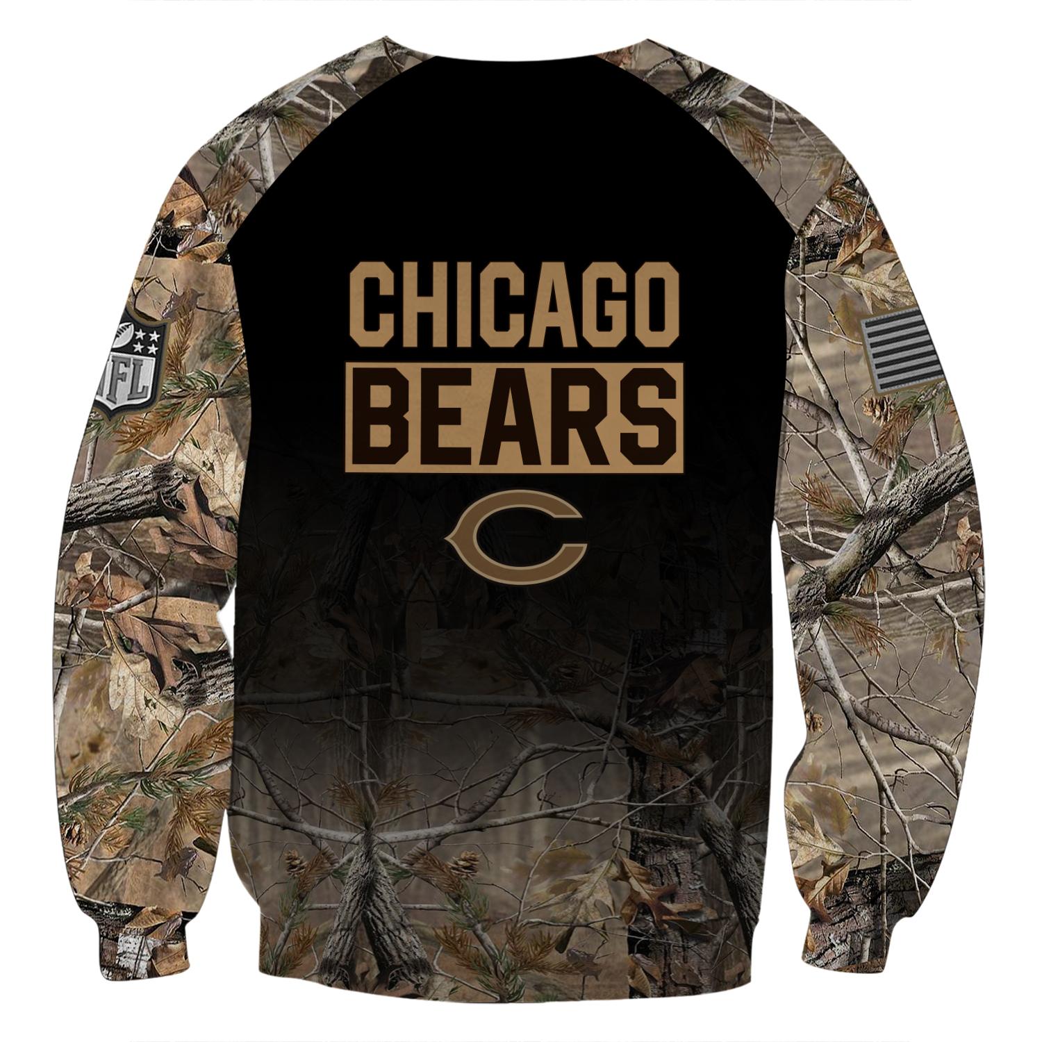 chicago bears camo sweatshirt