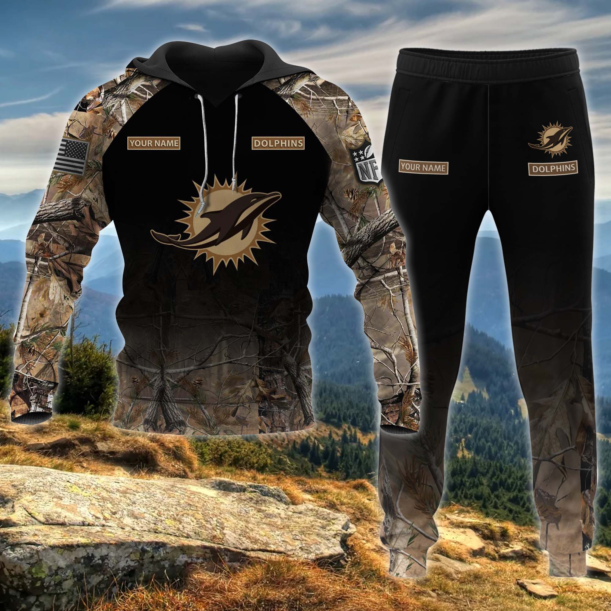 AVAILABLE NFL Miami Dolphins Special Camo Hunting Design Hoodie