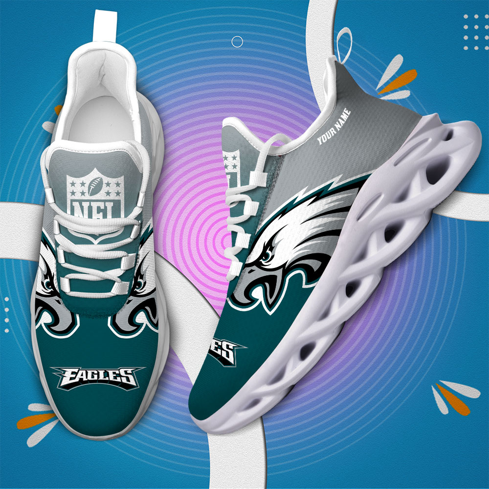 Personalized Philadelphia Eagles Adidas Max Soul Shoes - LIMITED