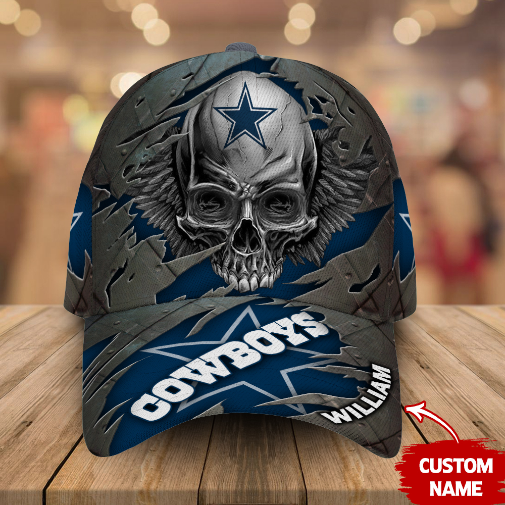 Dallas Cowboys-Personalized NFL Skull Cap V2 - Winx Merch