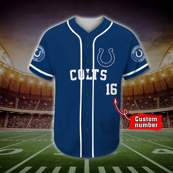 Personalized Colts Baseball Jersey Camo Indianapolis Colts Gift