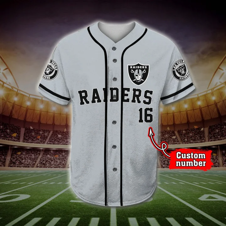 Las Vegas Raiders Personalized Custom Name Baseball Jersey Shirt