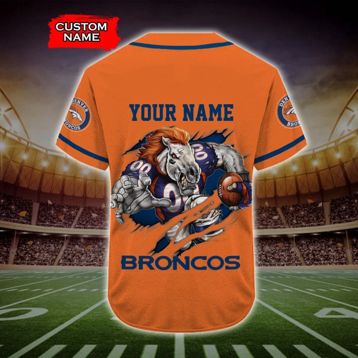 Denver Broncos NFL Custom Name Baseball Jersey Shirt Gift For Men And Women  Fans - Freedomdesign