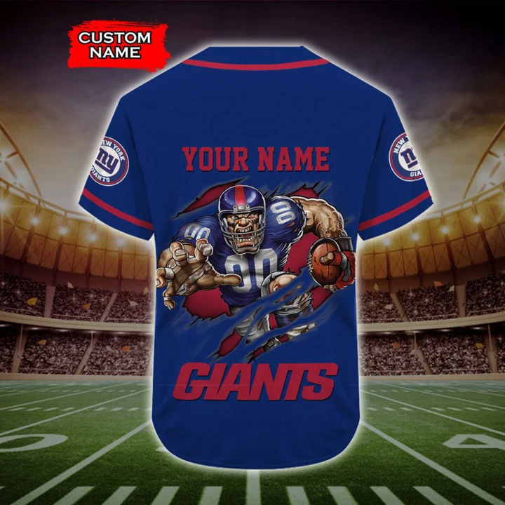 New York Giants NFL Custom Name Baseball Jersey Shirt Halloween Gift For  Fans