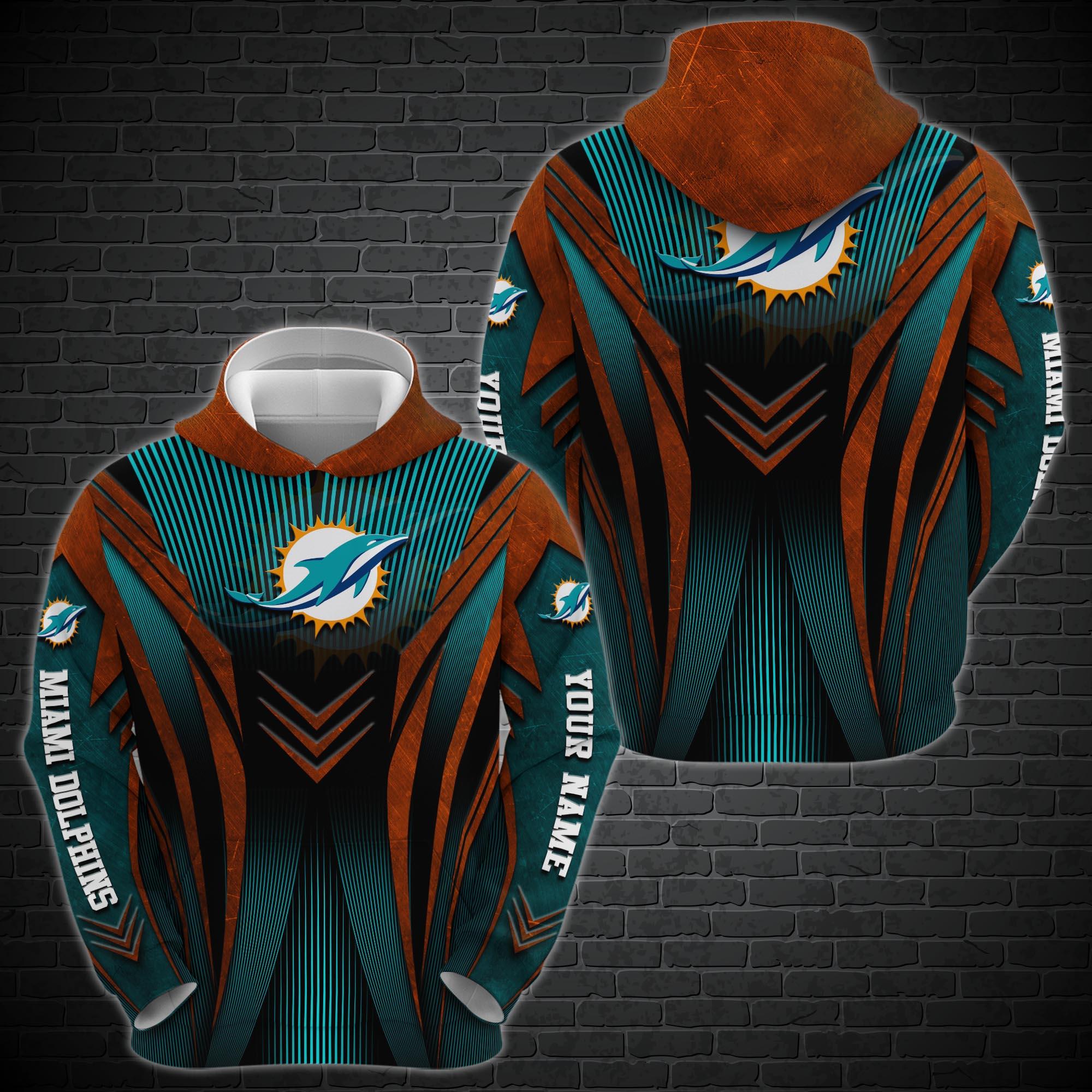 NFL Miami Dolphins Custom Name 3D Sweater 3D Gift For Men And Women
