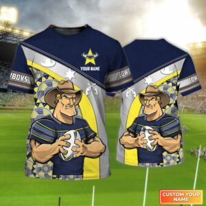 North Queensland Cowboys Custom Name & Number NRL Baseball Jersey Best Gift  For Men And Women Fans