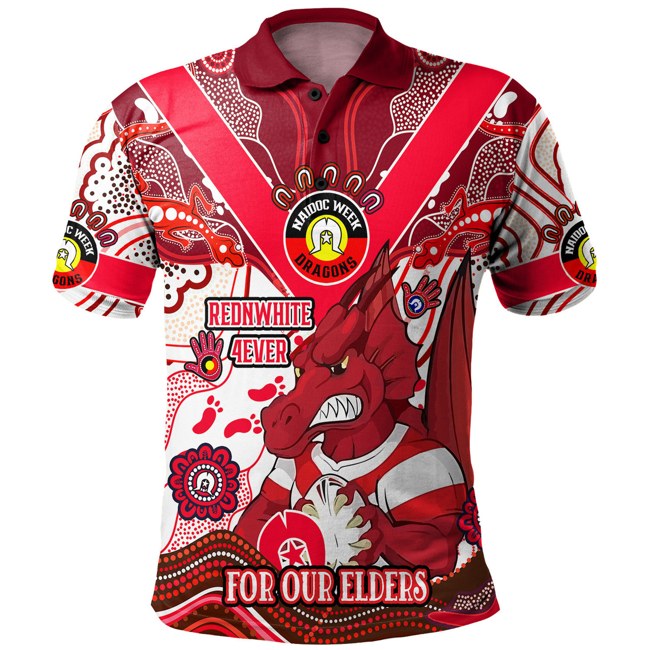 St. George Illawarra Dragons-NRL Australia Naidoc Week Polo Shirt ...