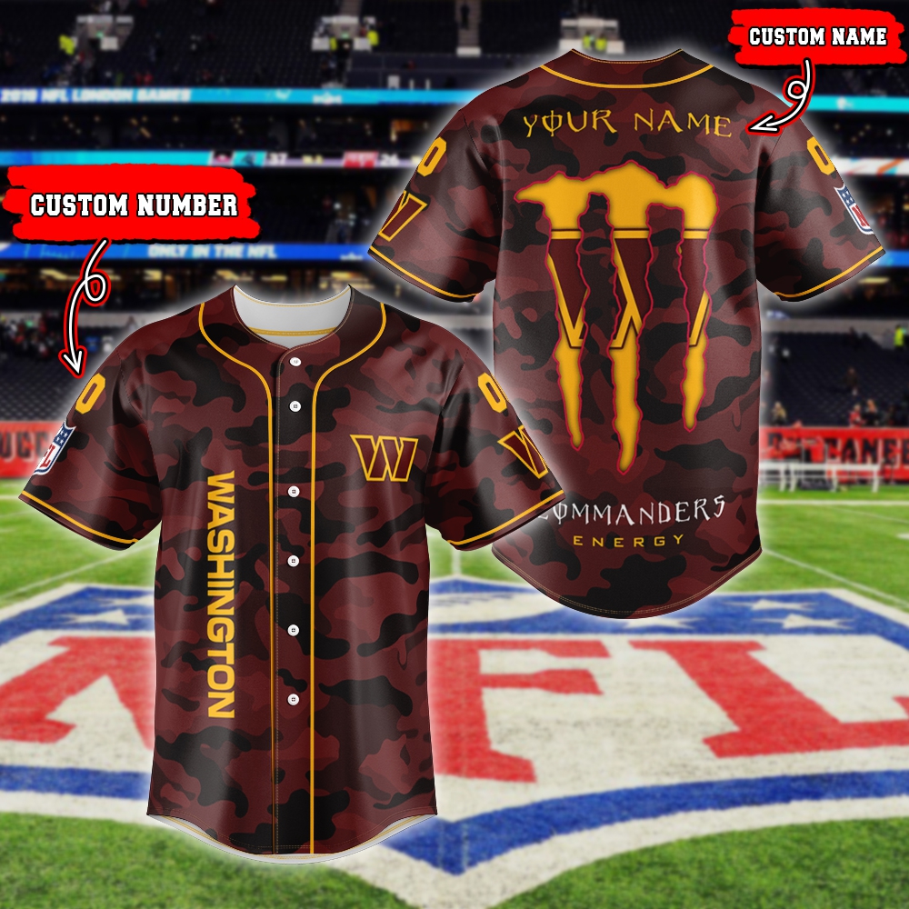 Washington Commanders Personalized NFL Team Baseball Jersey Shirt - Owl  Fashion Shop