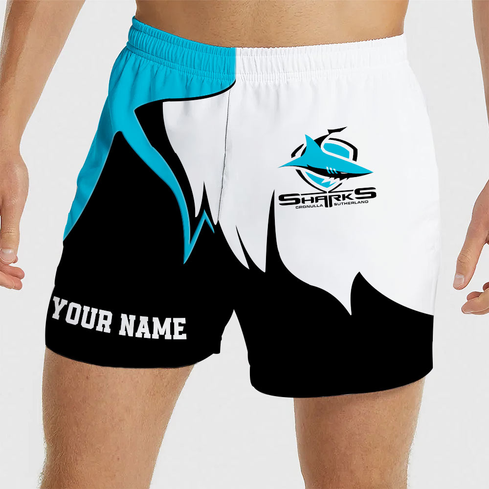 Cronulla Sharks 2023 NRL Kids Supporter Footy Shorts, NSSH8YCS