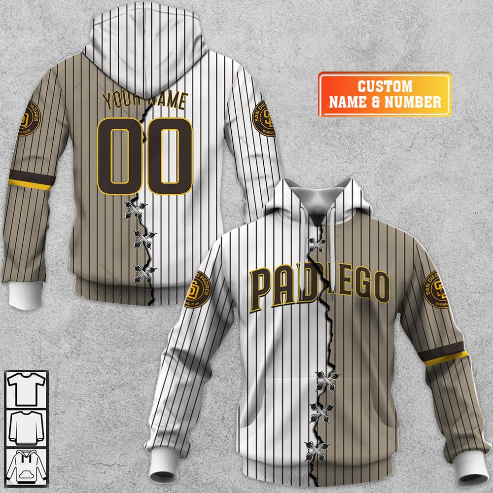 San Diego Padres Jersey MLB Neon Personalized Jersey Custom 