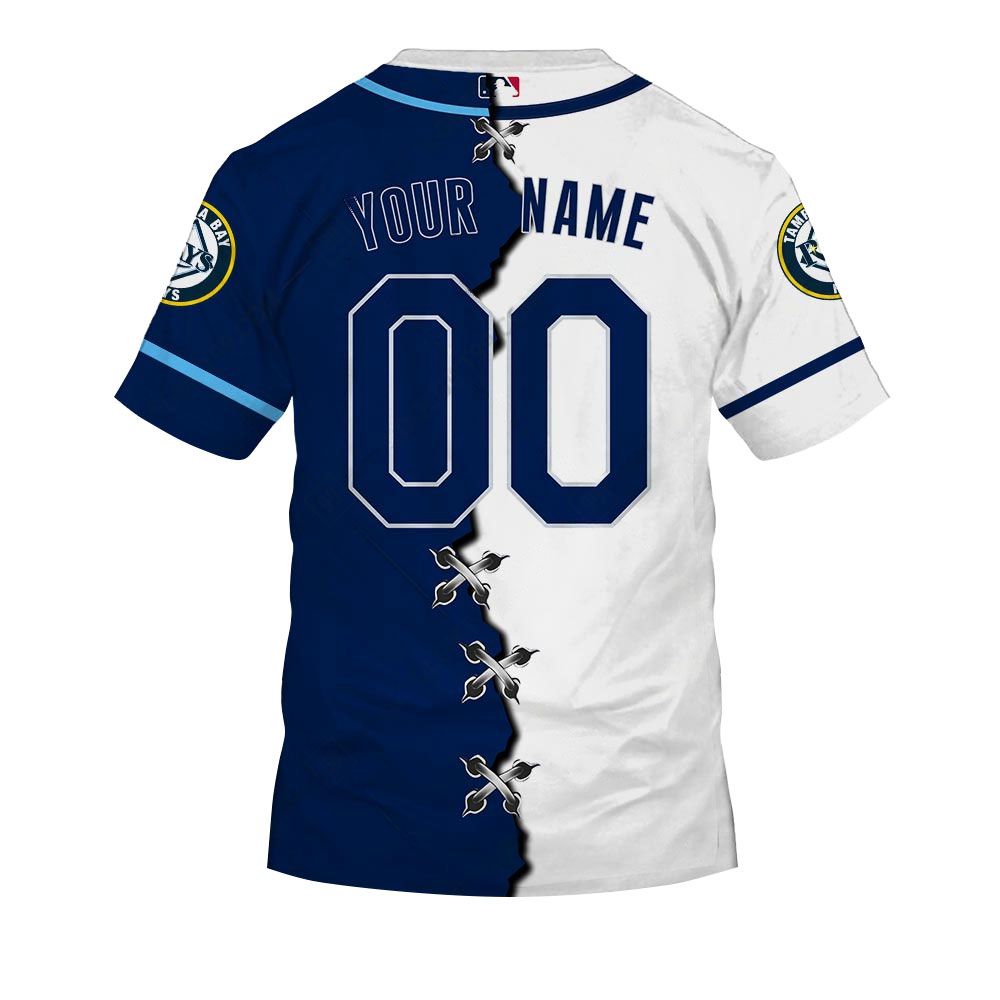 Tampa Bay Rays MLB Personalized Mix Baseball Jersey - Growkoc