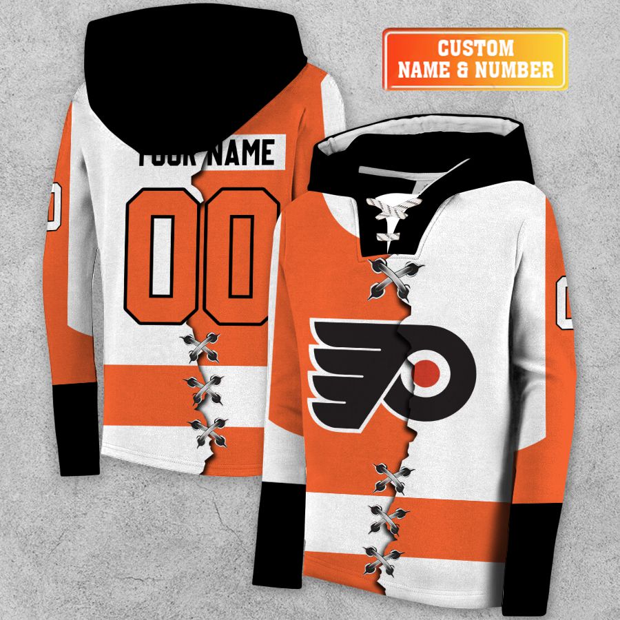 NHL Philadelphia Flyers Mix Jersey Custom Personalized Hoodie T