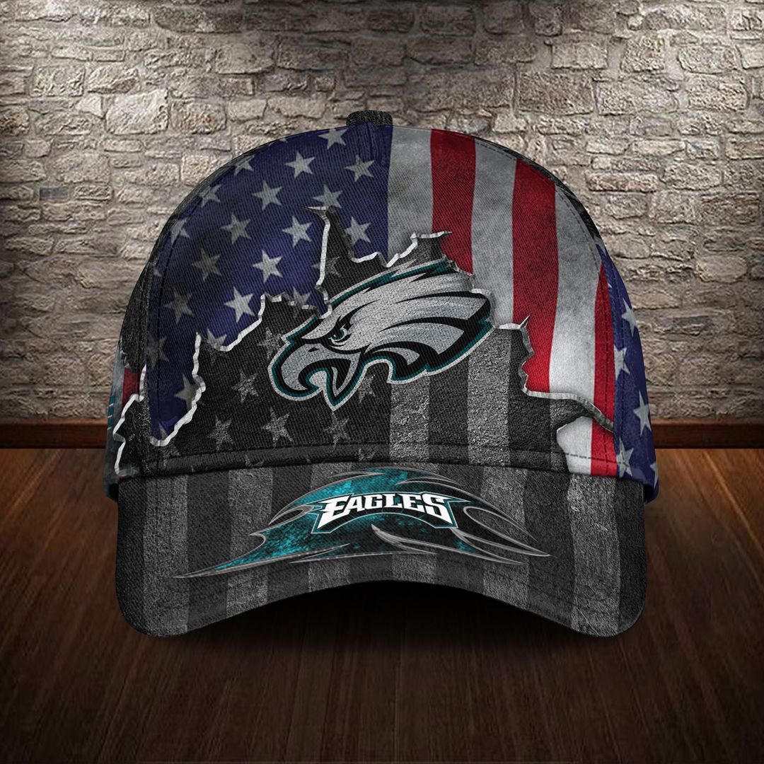 Personalized Philadelphia Eagles Football Ripped American Flag